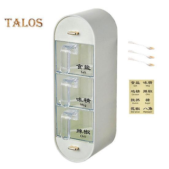 Spice Box Integrated Dustproof PP Material Practical Punch-free Spice Container Home Supply