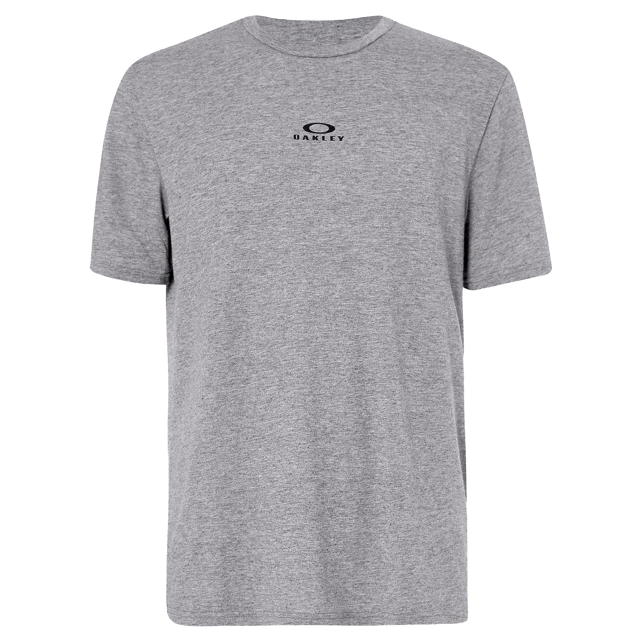 オークリー半袖クルーネックライトグレーメンズバーク新しいTシャツ457131 24G