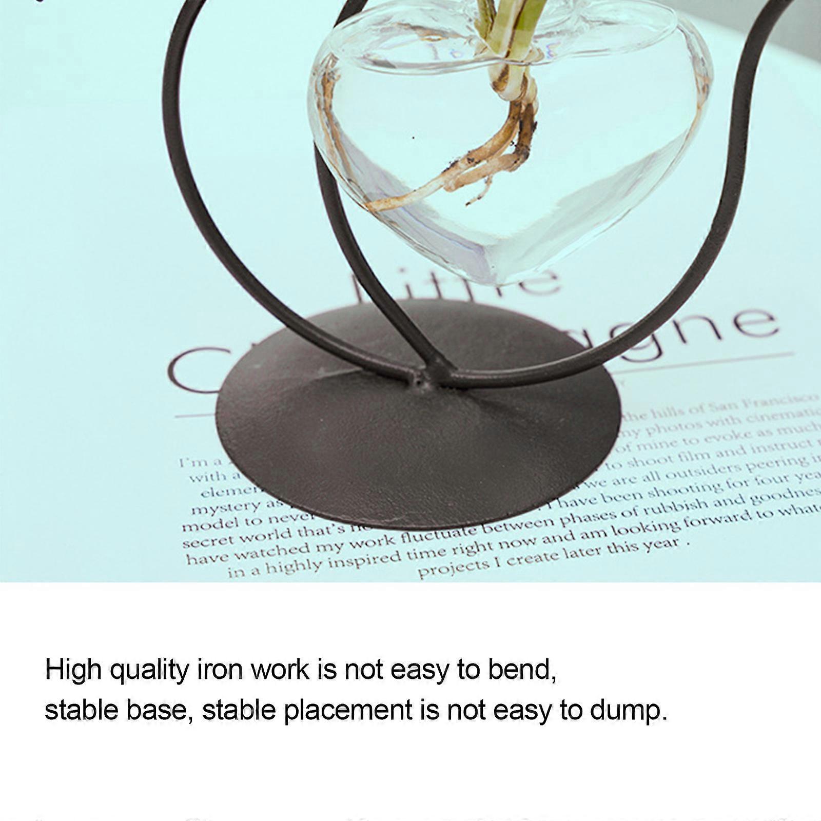 Vase hydroponique en fer pour fleurs en forme de chat
