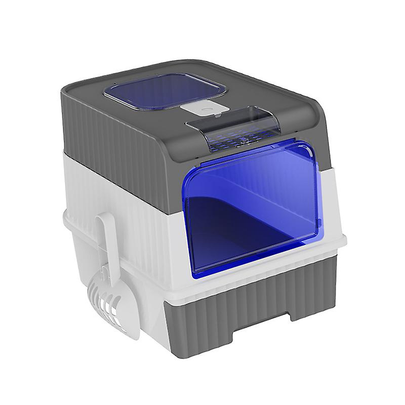 Cat Litter Box Drawer Type Large Space Gray Odor Removal Pack