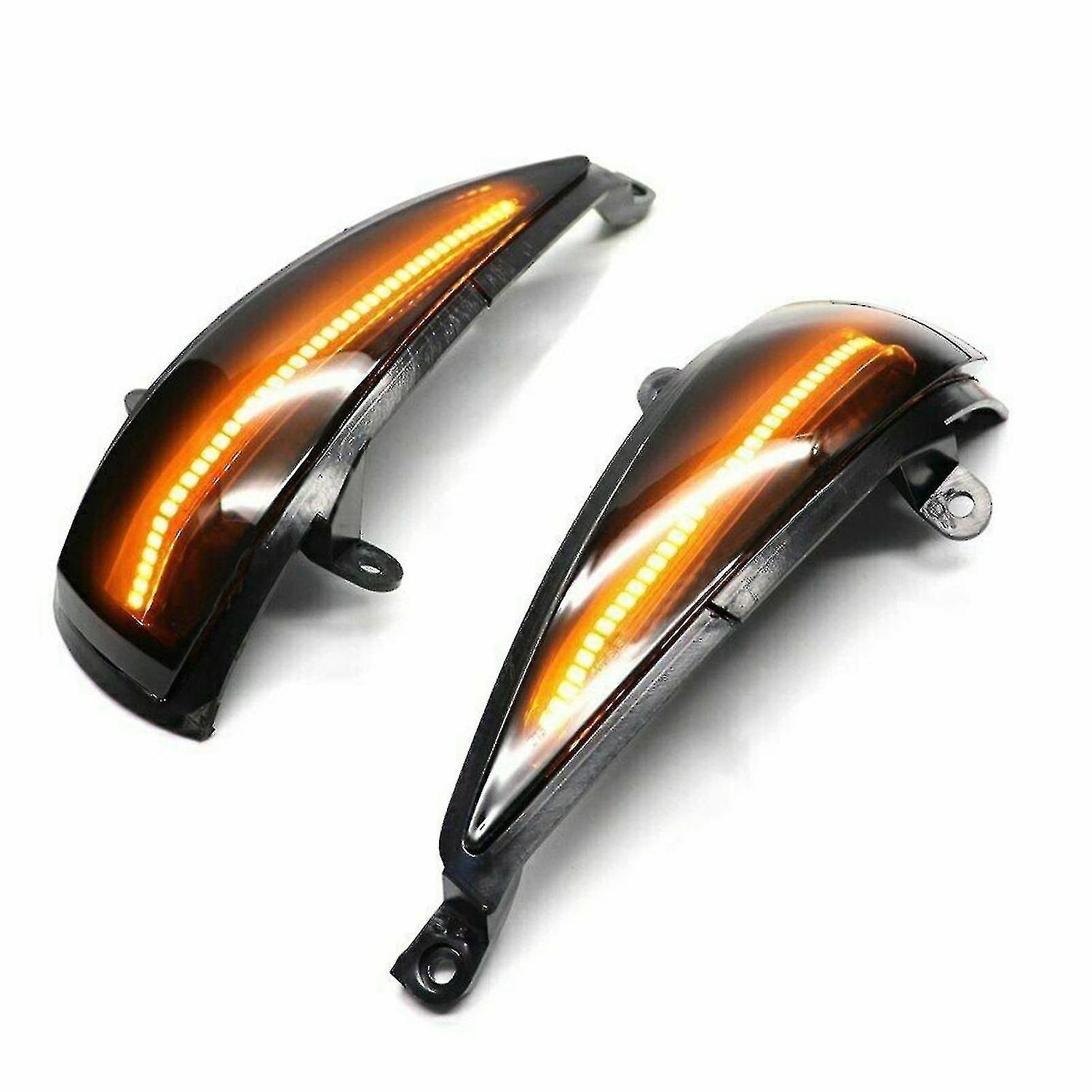 2X Dynamic Black Rear View Mirror Led Indicator Lights For Honda Civic Mk8 05-2012