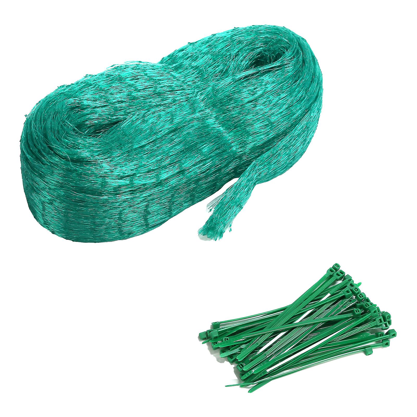 Bird Netting with 50PCS Cable Ties Nylon Garden Netting Anti Bird Mesh Plant Pest Netting for Vegetable FruitGreen