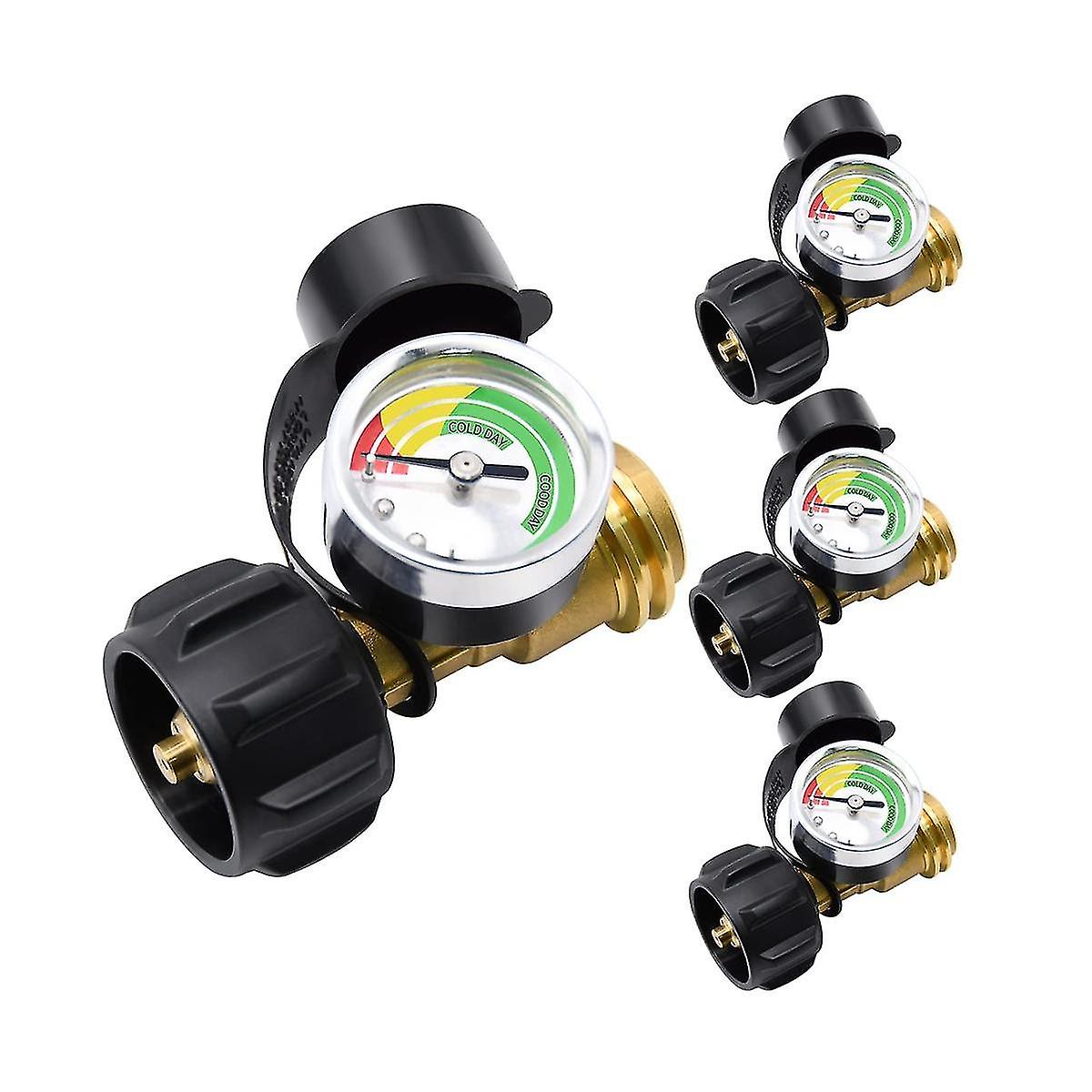 Propane Tank Gauge, 4 Pack Propane Tank Gauge Level Indicator Leak Detector, Qcc1/type 1 Connection