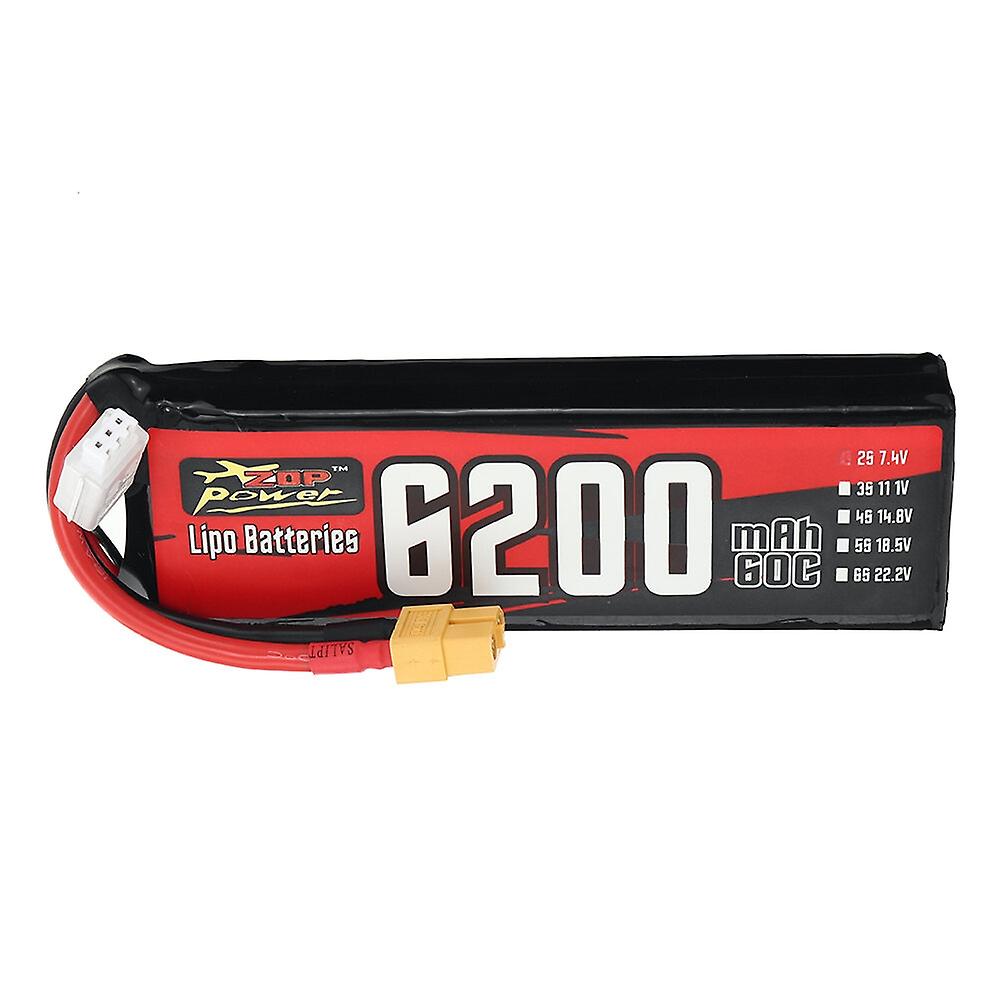 ZOP Power 2S 7.4V 6200mAh 60C 45.88Wh LiPo Battery XT60 Plug for RC Car