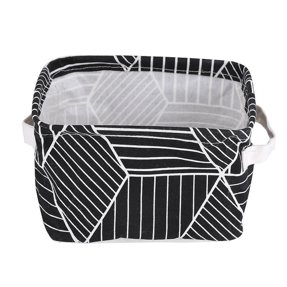 Foldable Convenient Storage laundry Box Basket Keep Table Tidy Decor Black Geometry