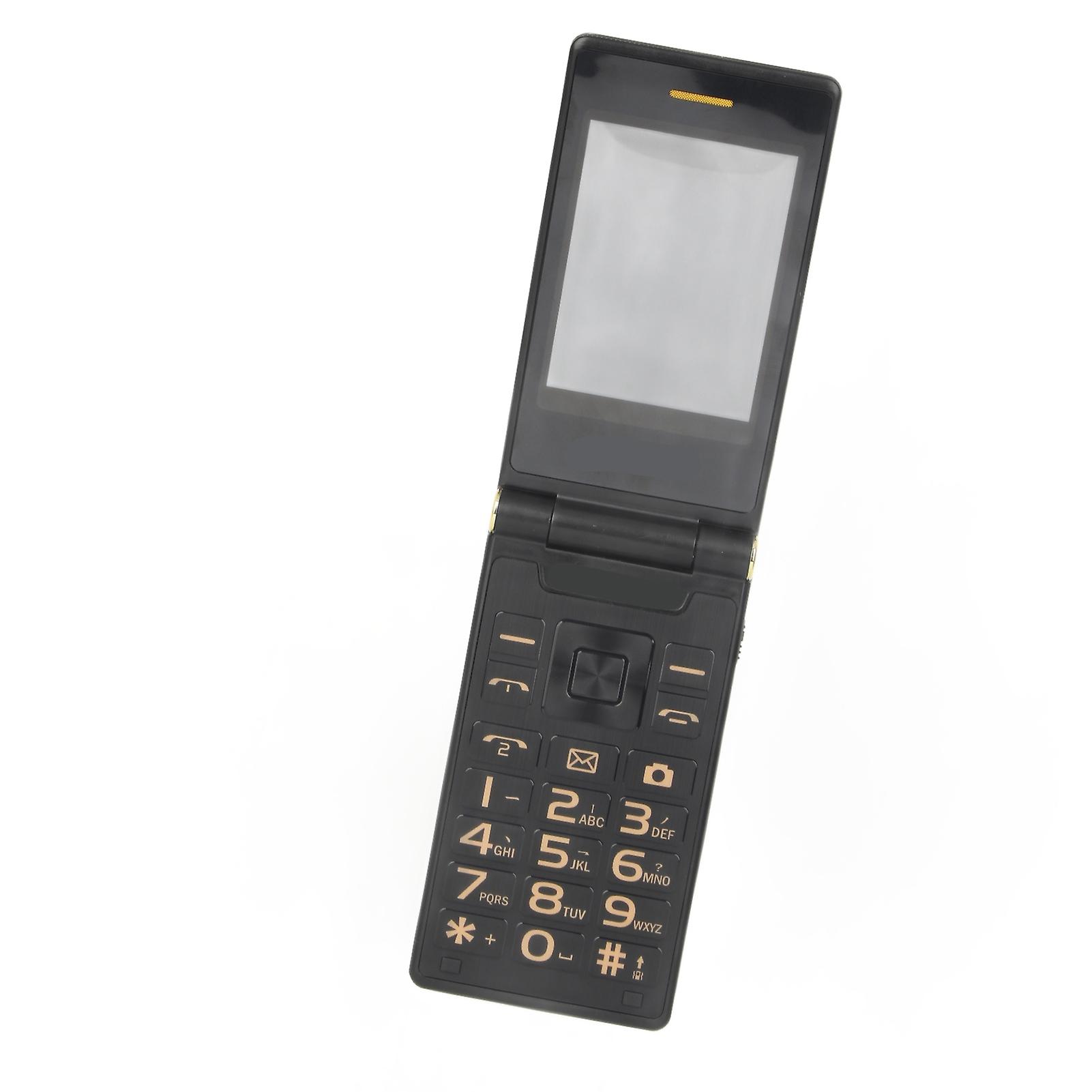 Flip Phone M2-C 2.8 אינץ' SIM כפול 5900mAh זהב מט חום
