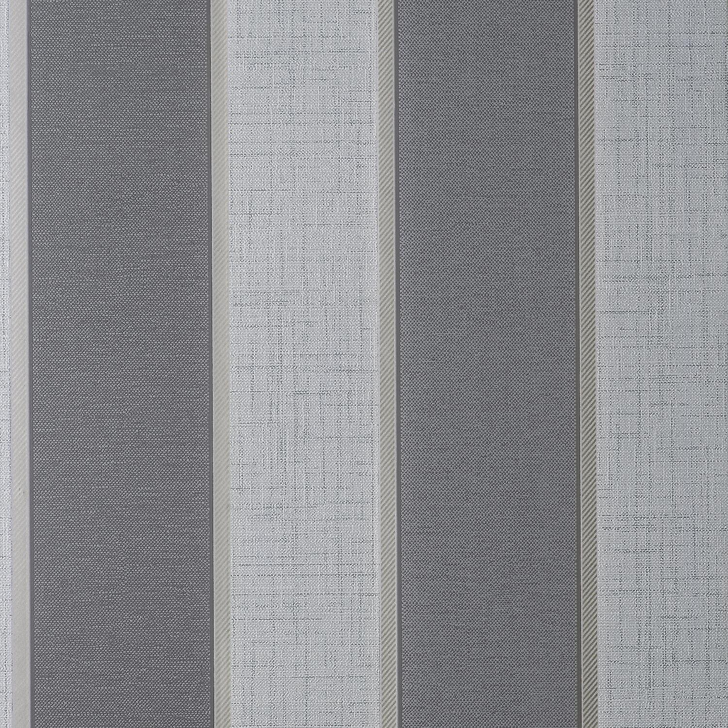 Larson Stripe Charcoal Gold Wallpaper