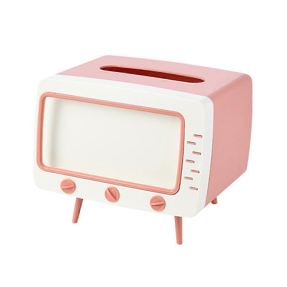 Tissue Box Cover Holder with Storage, Napkin Tissue Box, Multi-Function Tissue Box Storage Organizer Caddy for Bathroom, Bedroom and Office