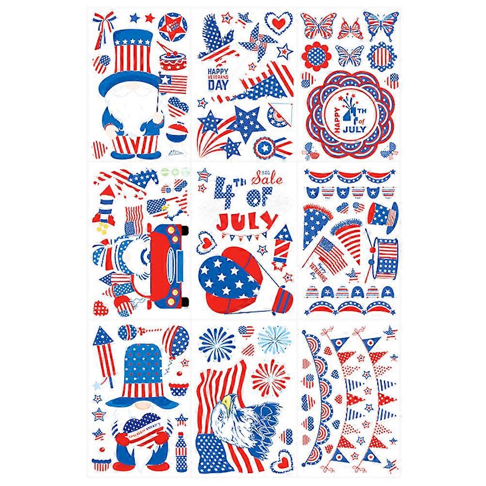 1 Set 4th of July Window Cling Static July Fourth Patriotic Window Cling Independence Day Window Cling
