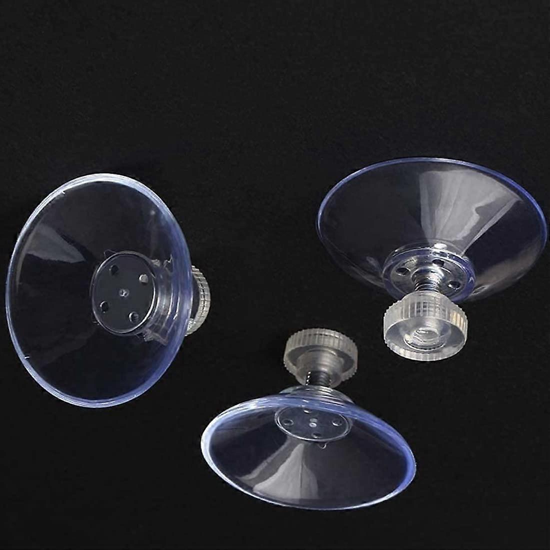 4 x suction cups 32 mm with M4x8mm thread with transparent knurled nuts