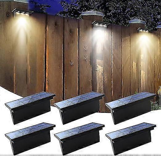 2pcs-solar Step Lights,3 Led Solar Solar Deck Light Fence Lights