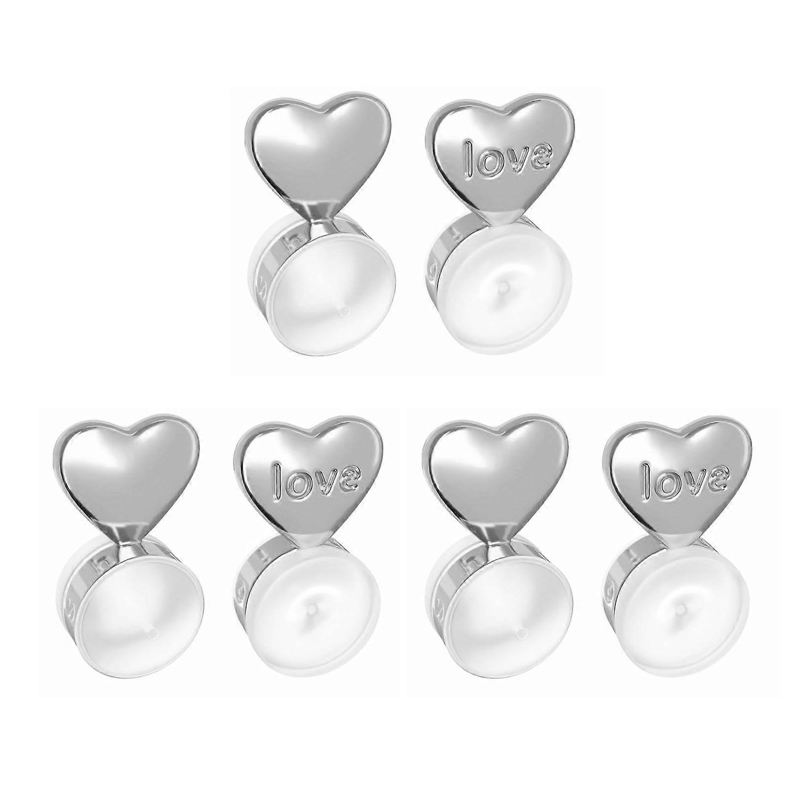 6Pcs Earring Backs Heart Shape Earring Lifter Backs Silicone Earring Backs Replacements for Droopy Ears
