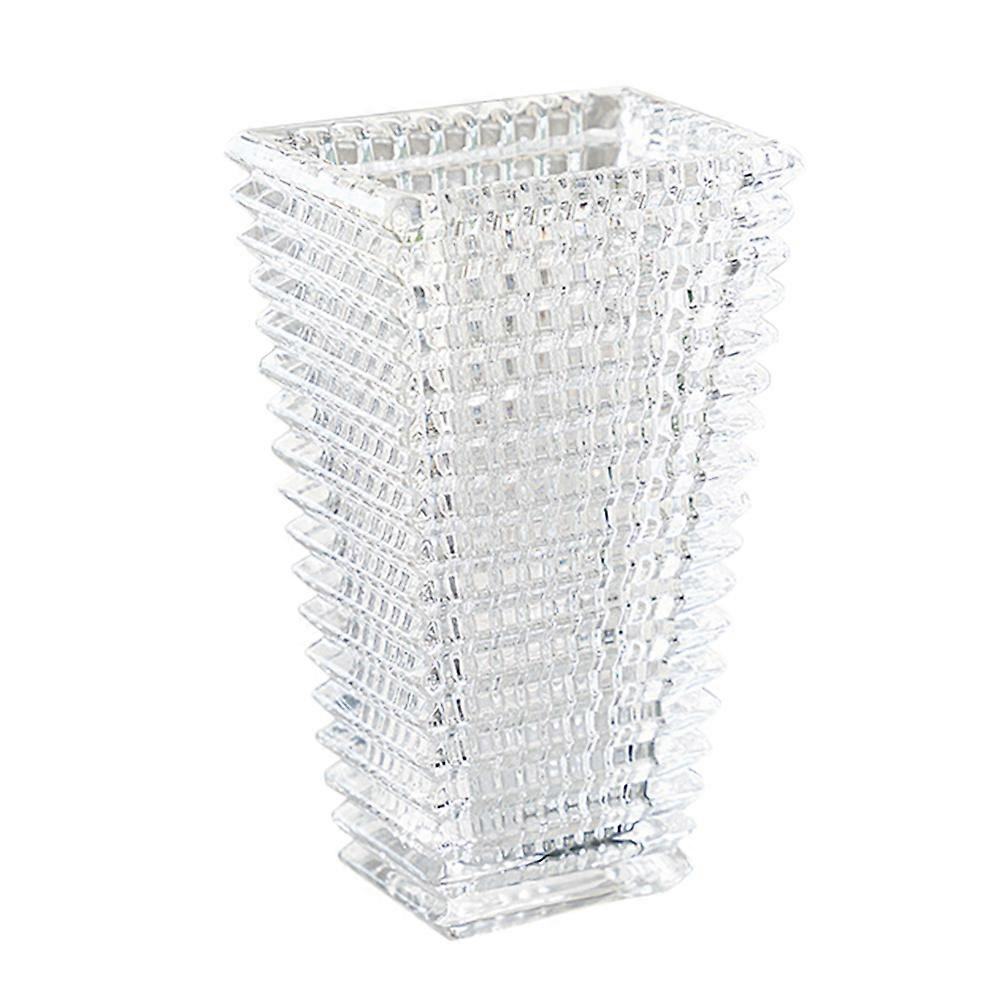 Nordic Luxury Crystal Vase Flower Arrangement Container Desktop Decoration Rectangular Flower Arrangement Vases B