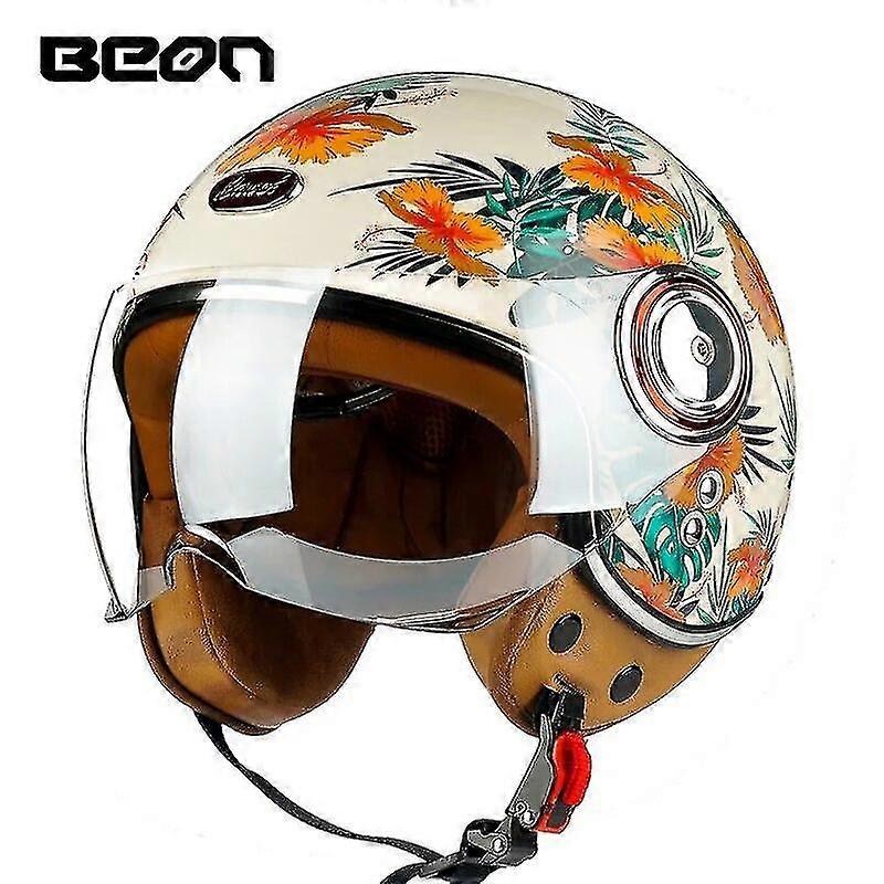 أربعة مواسم خوذة دراجة نارية كهربائية بيون 3/4 فتح الوجه الإلكتروني سكوتر الملحقات موتوكروس سكوتر دراجة الخوذات للنساء الرجال