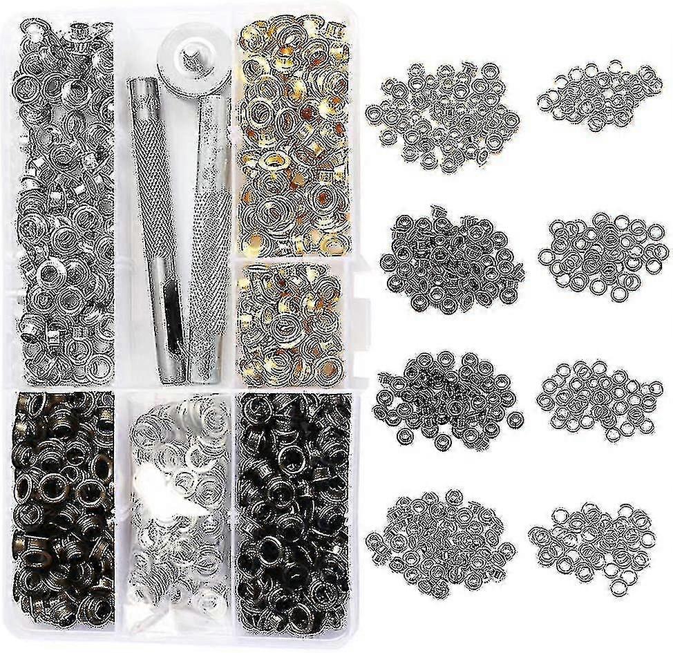 400pcs Eyelets 5mm Eyelet Pliers Set With Storage Box Tool Eyelet Set