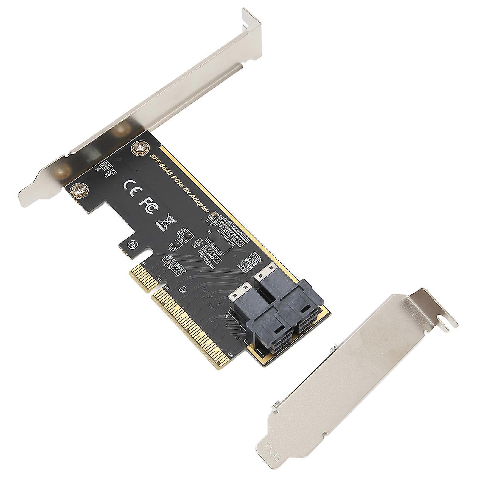 PCIE X8 to U.2 Adapter Card Dual Port SFF 8643 Mini SAS HD 36Pin PCIE Adapter Card for Conventional Desktop