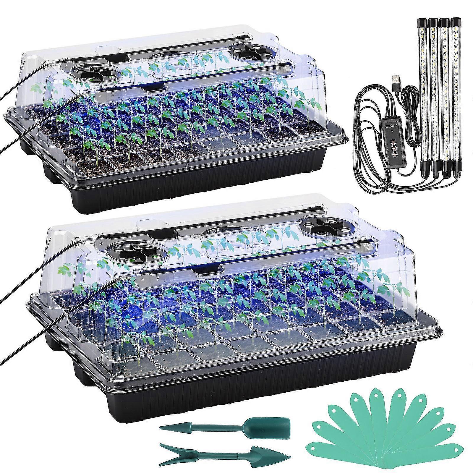 80 Cells Seed Starter Tray Kit, Humidity Dome Plant Seedling Starter Kit