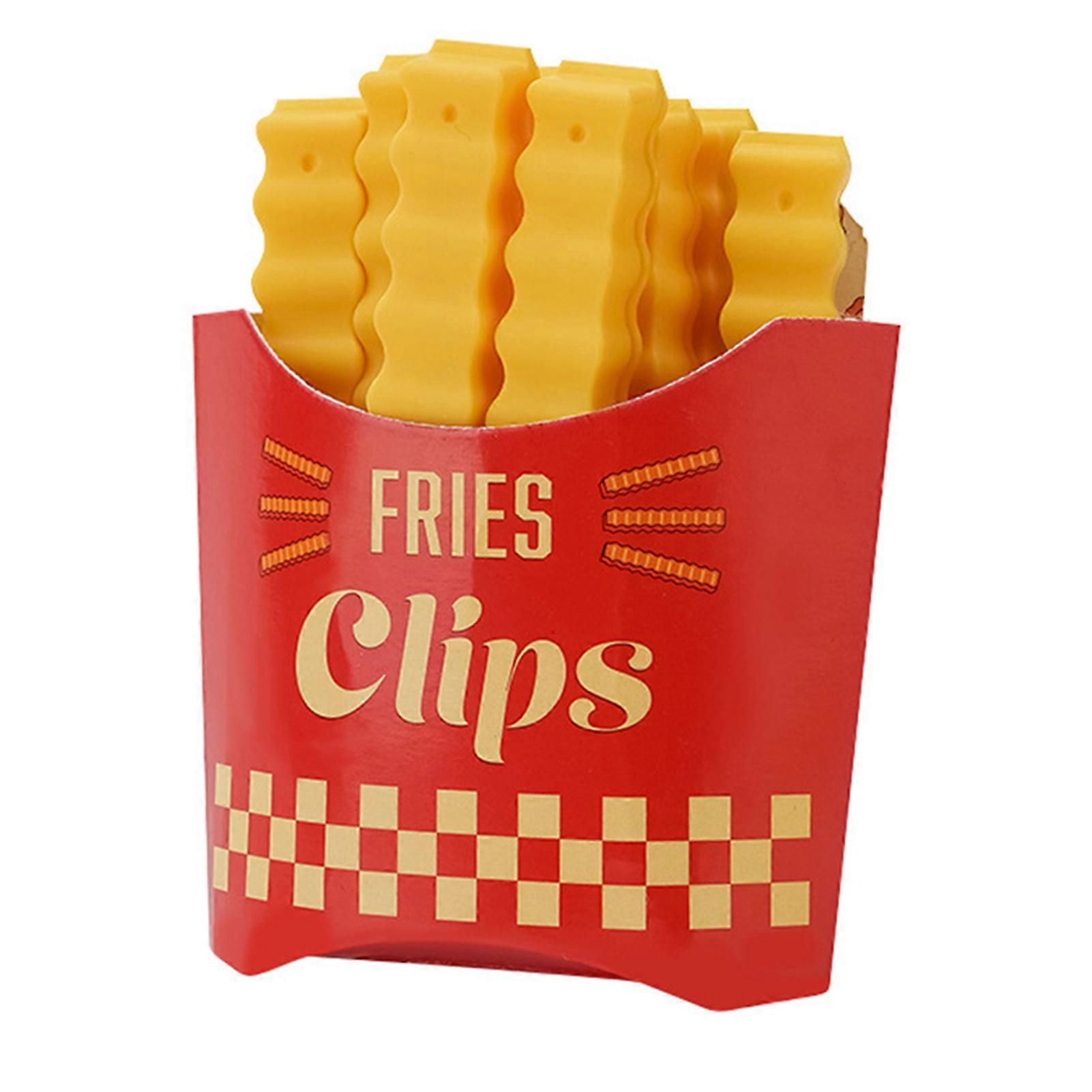 Fries Style Sealer Clip with Refrigerator Magnets Snack Sealing Sealing Clamp for Plastic Bags