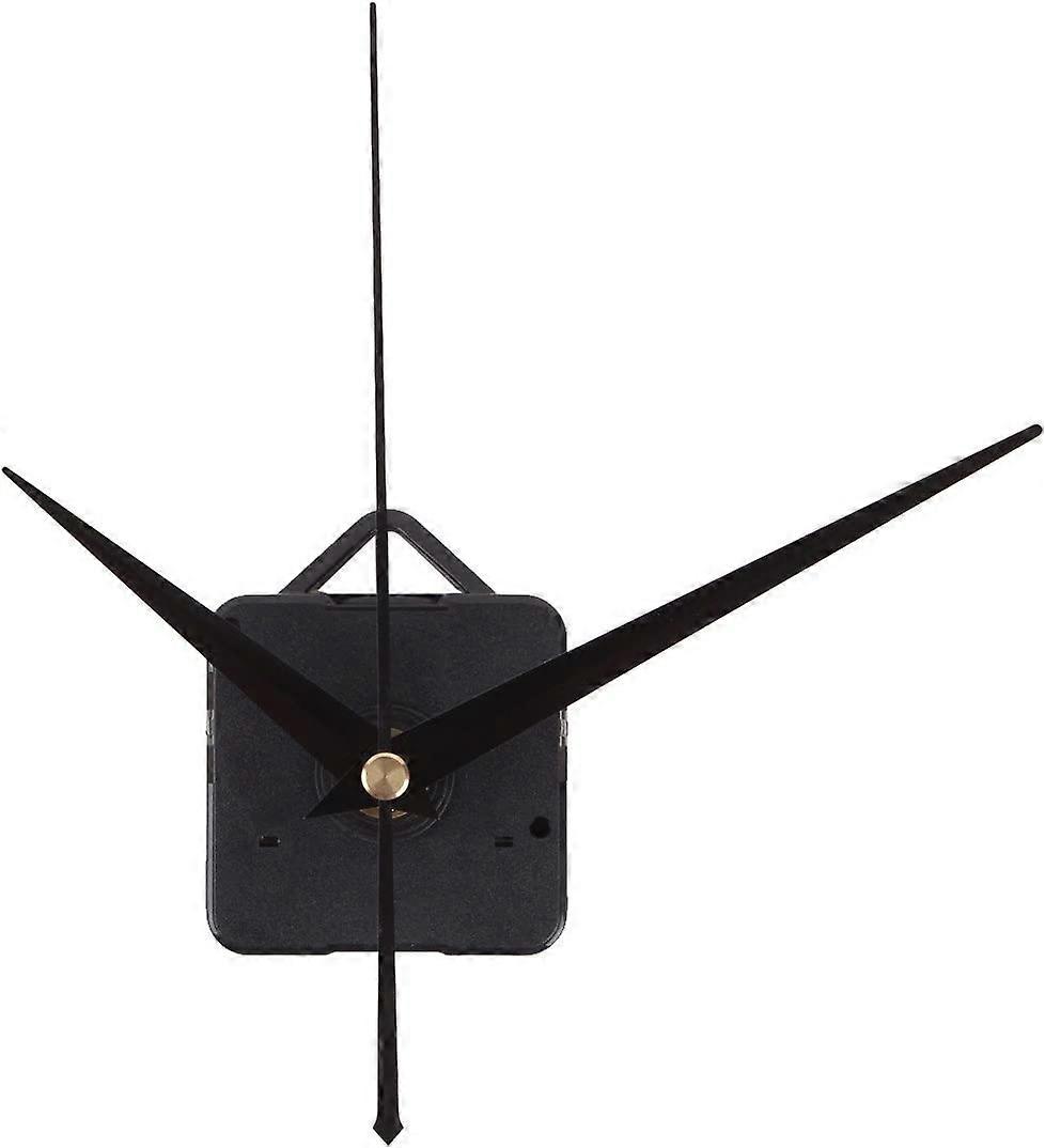 Black Super Silent 3 Hand Quartz Clock Mechanism