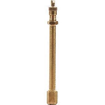Valve Stem Extension Pole, Brass Auto Tire Valve Stem Extension Pole Caps Extender Straight Bore Tyre Valve Extension Adaptors(100mm)Gold1pcs