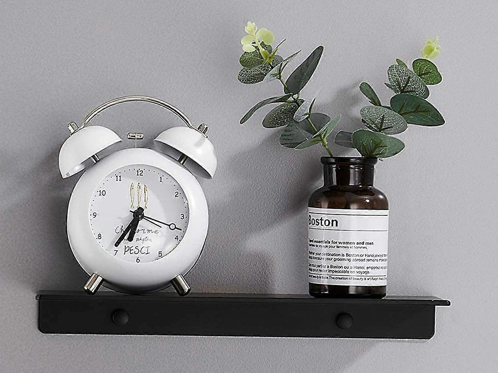 30cm Bathroom Floating Shelf Wall Mounted Cosmetic Storage Display Rack Black