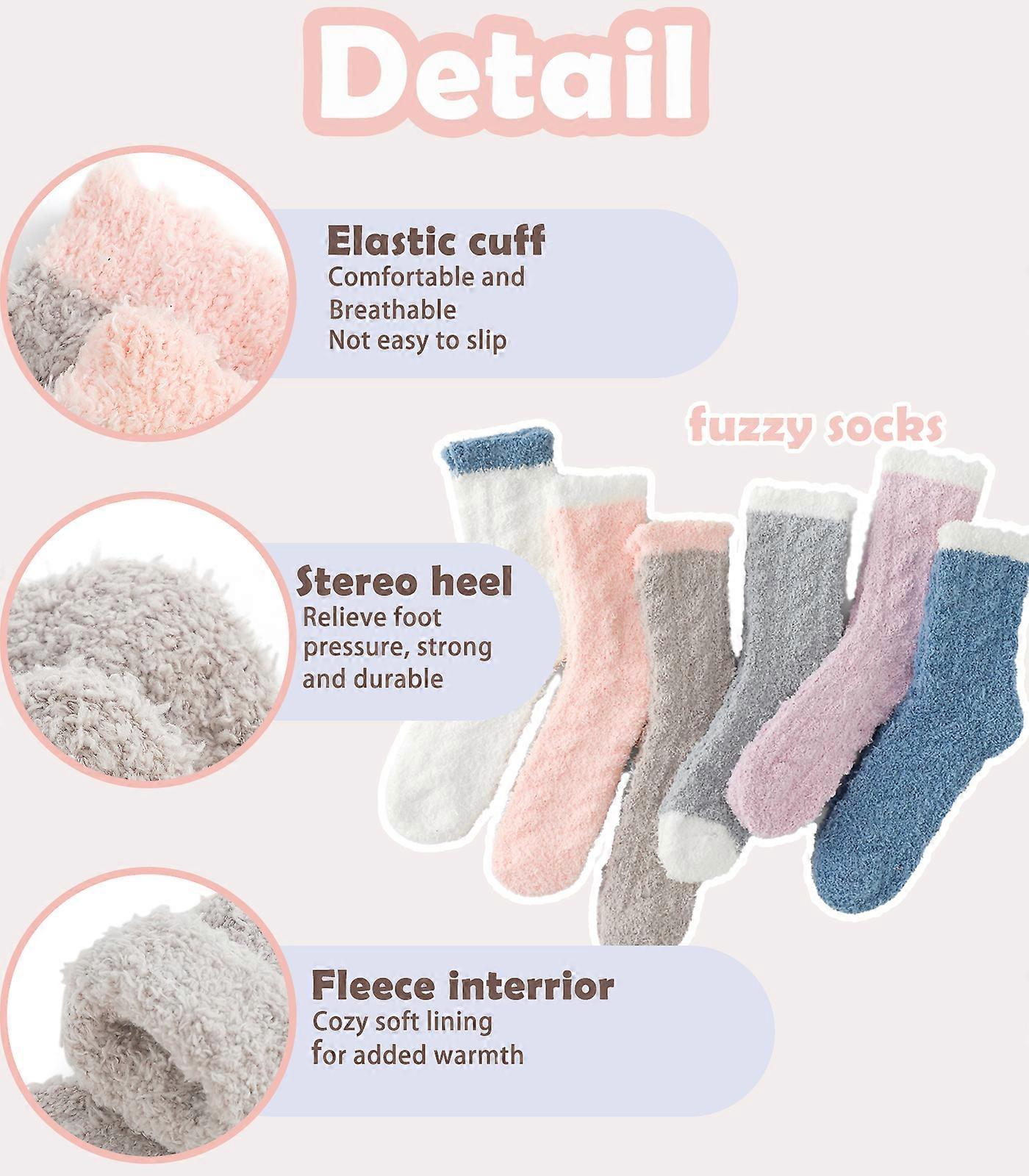 36 Pairs Christmas Fuzzy Socks For Women Christmas Coral Velvet Socks