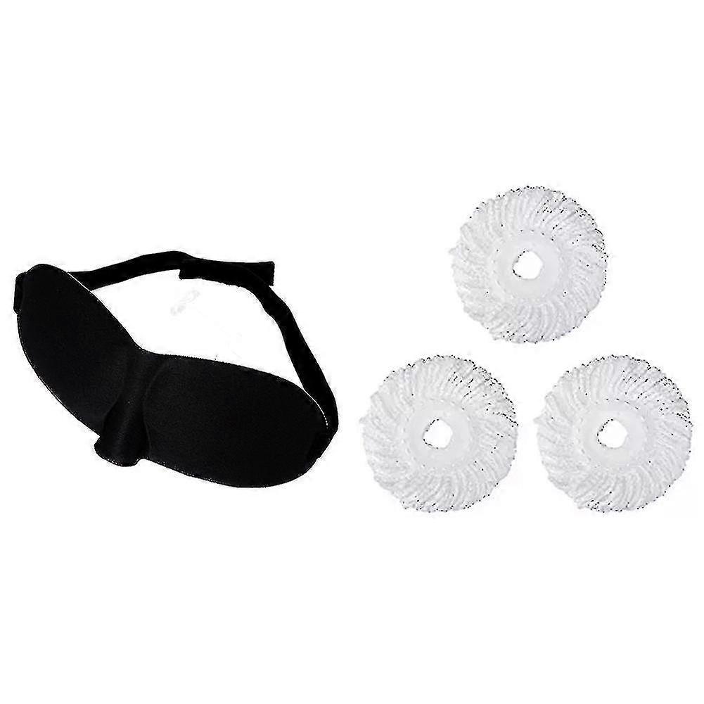 Compatible With 360 Spin Magic Mop-microfiber Mop Head-round Shape(white-3 Pack)