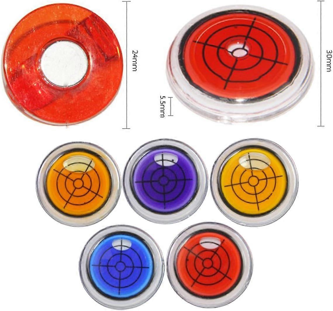 Relativelk Golf Ball Marker Round Cap Clip Mark with Level Function,Bubble Level