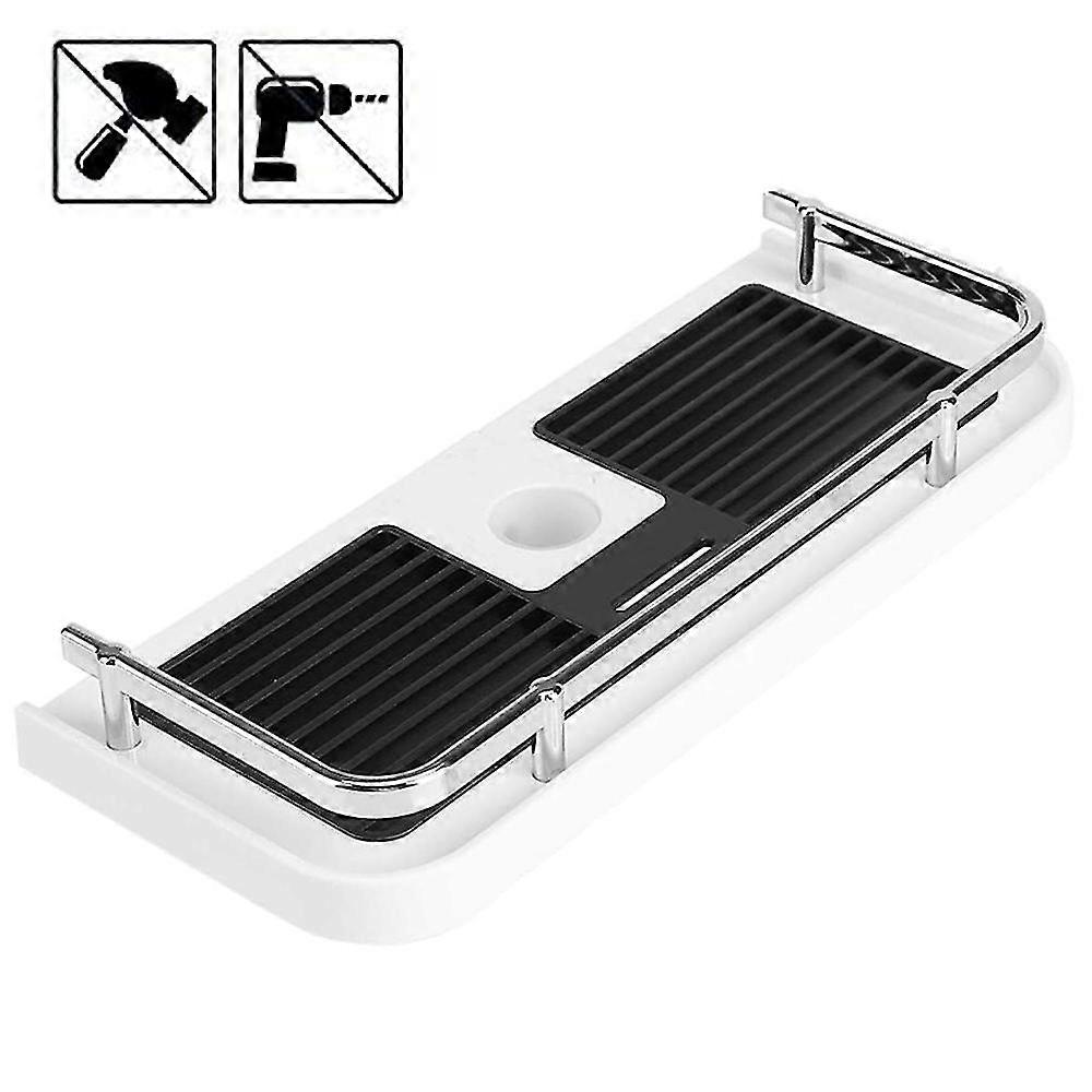 Plastic Shower Shelf Bathroom Shelf , Can Be Assembled Without Drilling