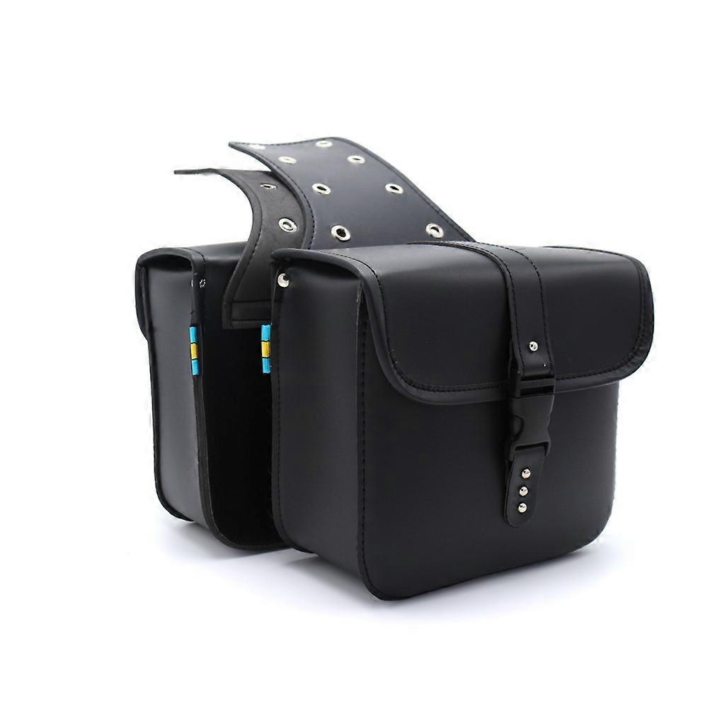 Pair Motorcycle Side Case Bag Pu