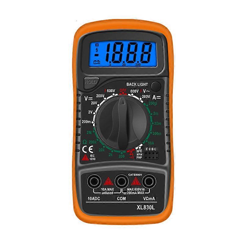 LCD Digital Multimeter, High Quality Voltmeter Ammeter Ohmmeter, Portable Digital Electrical Tester Measure Voltage Current Continuity Resistance AC D