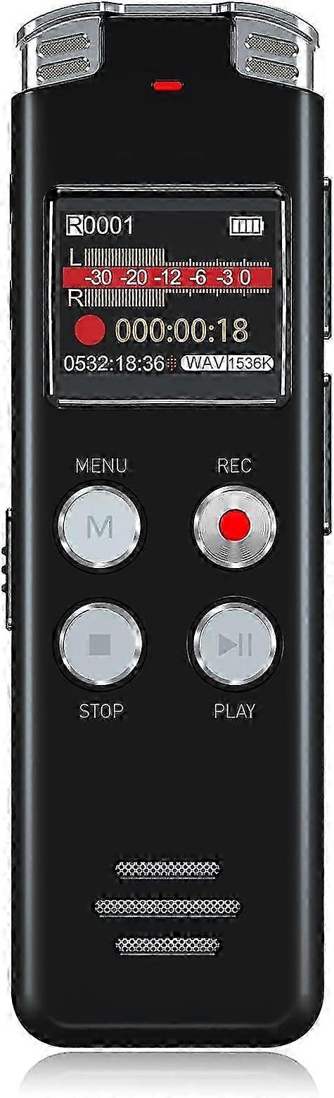 64GB Digital Voice Recorder with Voice Activated Recording and Playback - L357 USB Rechargeable Voice Recorder | Dictation Machine with MP3 Player