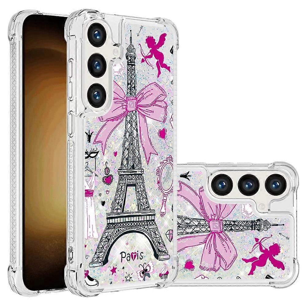 For Samsung Galaxy S24 FE Case YB Quicksand Series-2 Liquid Quicksand Pattern TPU Phone Cover - Mirr