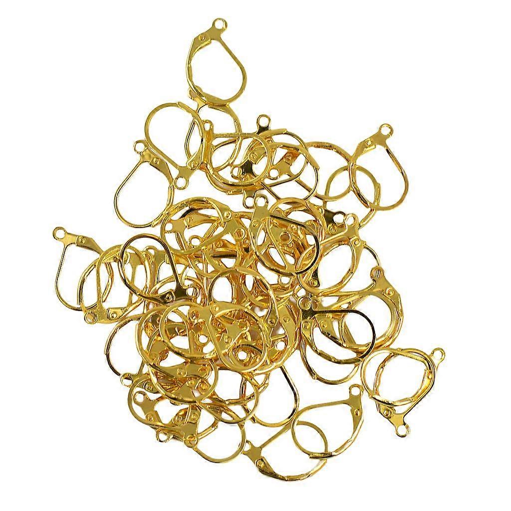 50 pcs French Leverback Earrings Findings Earwire Hooks Open Loop DIY Bronze