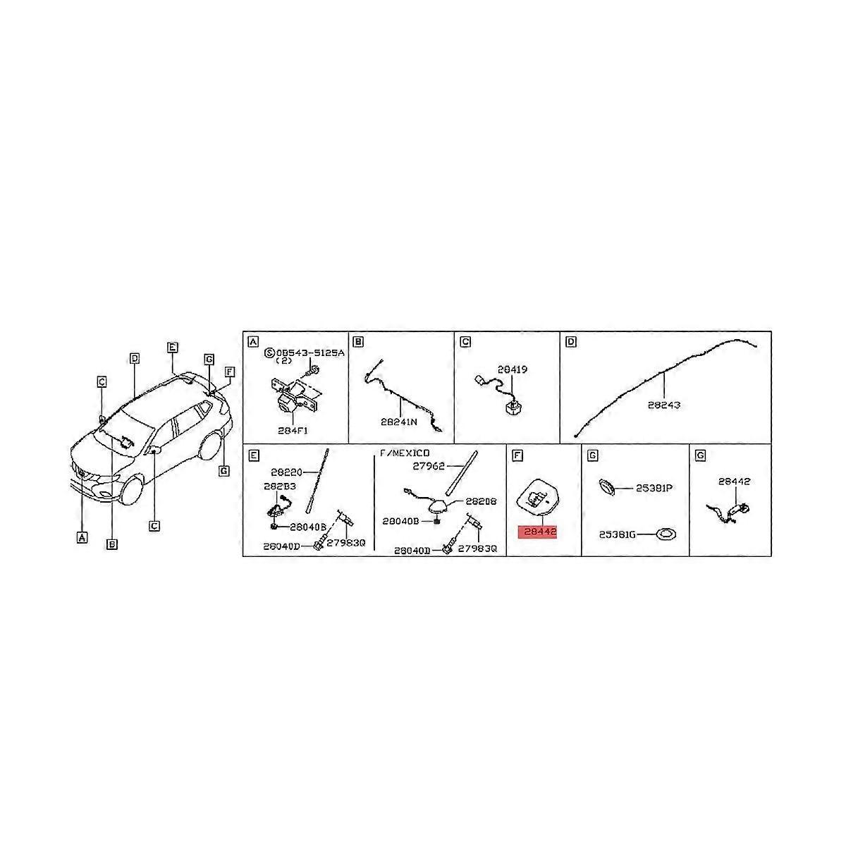 28442-4BA0D Car Rear Camera Kit Back Up Camera for Rouge 2014-2017