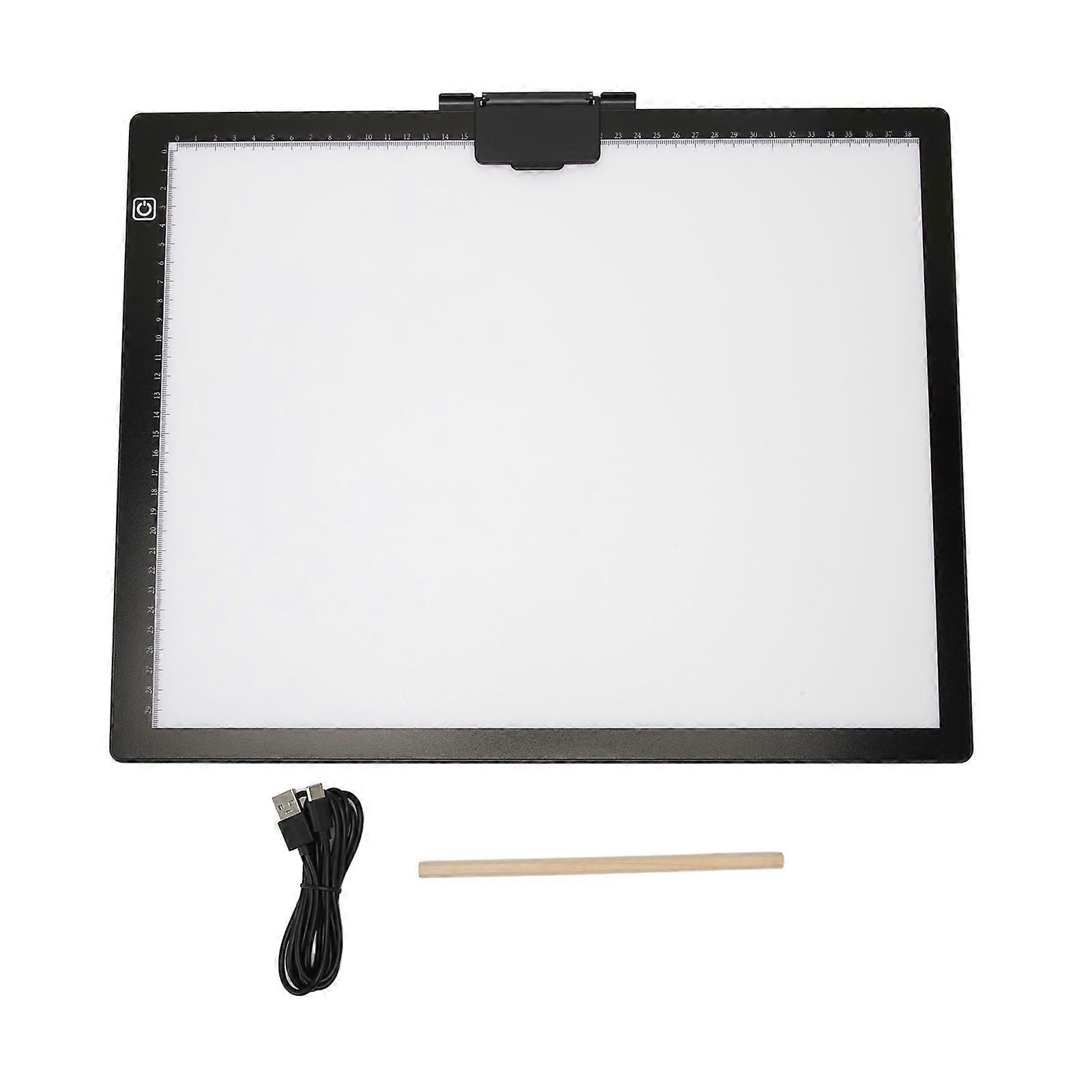 A3 Tracing Light Box 5V/2A 6500K 6 Levels Adjustment LED Light Pad with Magnet Clip for Rhinestone Painting Sketching