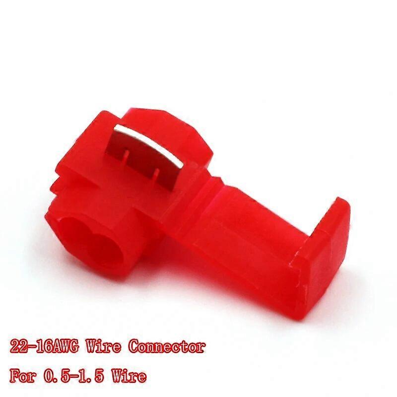 50/20/10PCS מחברי כבל חשמל אדום מנעול מהיר מהיר מסופי חוט לחץ 22-16 18-14 12-10AWG מחבר חוט