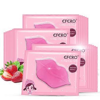 Lip Mask 20-Pack Kollagen Crystal Gel Lip Care Mask Hydrating Fuktighetsgivende Essens, Fjern Dead Skin, Anti Chapped Pads Lip Masker for tørre lepper