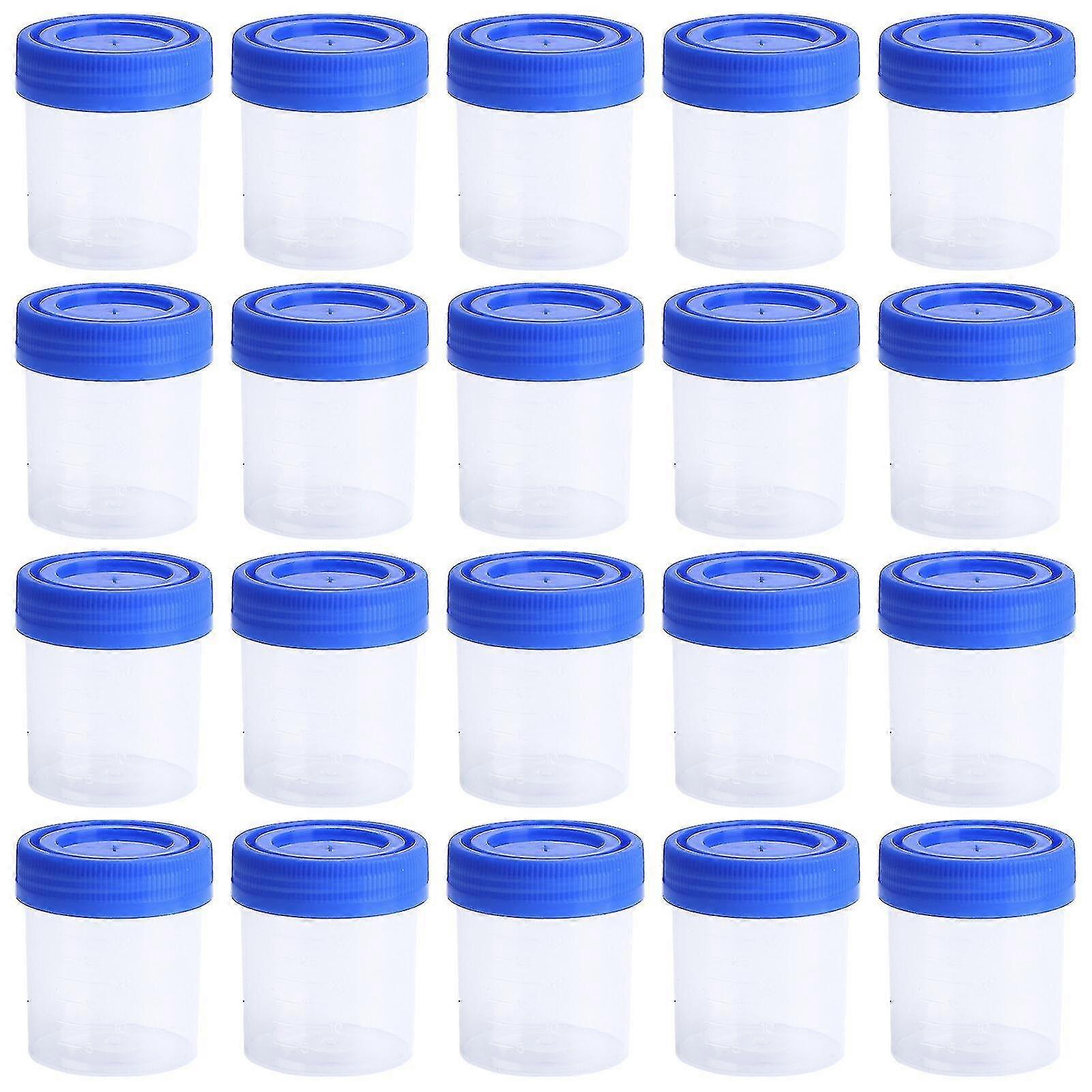 50 Pcs/1 Pack 40ml Specimen Sampling Practical Urine Container With Spiral Cover For Atory Use (om )