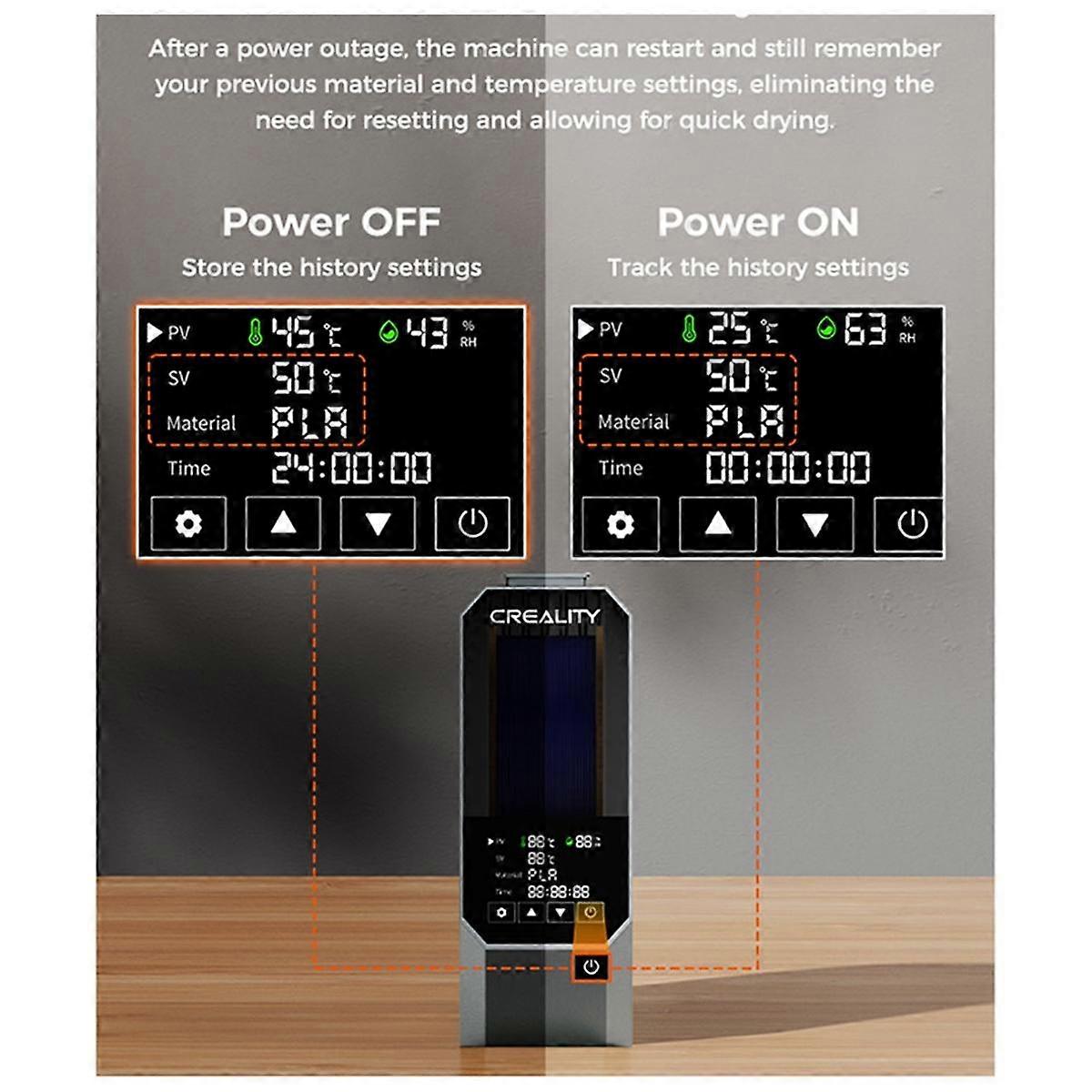 Filament Dryer 3D Printer Consumables Moisture-Proof Drying Box Temperature Adjustable for Various Consumables EU PLUG