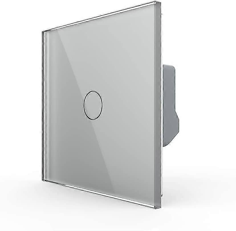 Eu Standard Luxury Glass Touch Switch Glass Panel Touch Screen With Led Indicator, Grey, Vl-c701-15-a