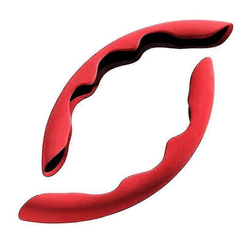 2pcs Universal Auto Lenkrad Abdeckung Griff Anti-Schutz-Abdeckung für etc, rot