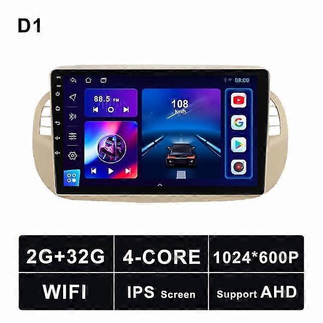 Android 10 For Fiat 500 2007 - 2014 Car Radio ADAS Autoradio Stereo SWC Wireless Carplay Auto Multimedia Player 4G DSP WIFI AHD