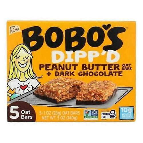 Bobo's Oat Bars Dipped Peanut Butter Oat Bar Plus Dark Chocolate ,5 Oz(Case Of 6)