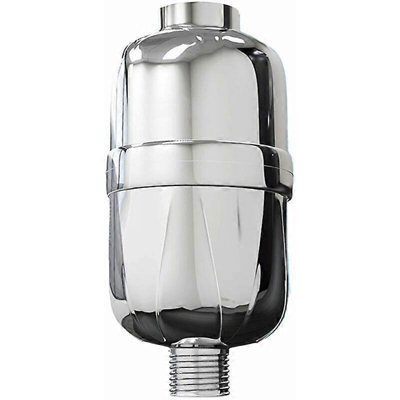 Replaceable Shower Filter, Long Universal and High Power Shower Filter for Hot Cold Improves Hygiene with Teflon Strip - Silver