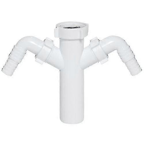 Drain Waste Pipe Connector 1 1/2" Bsp X 40mm With Double Dish Input