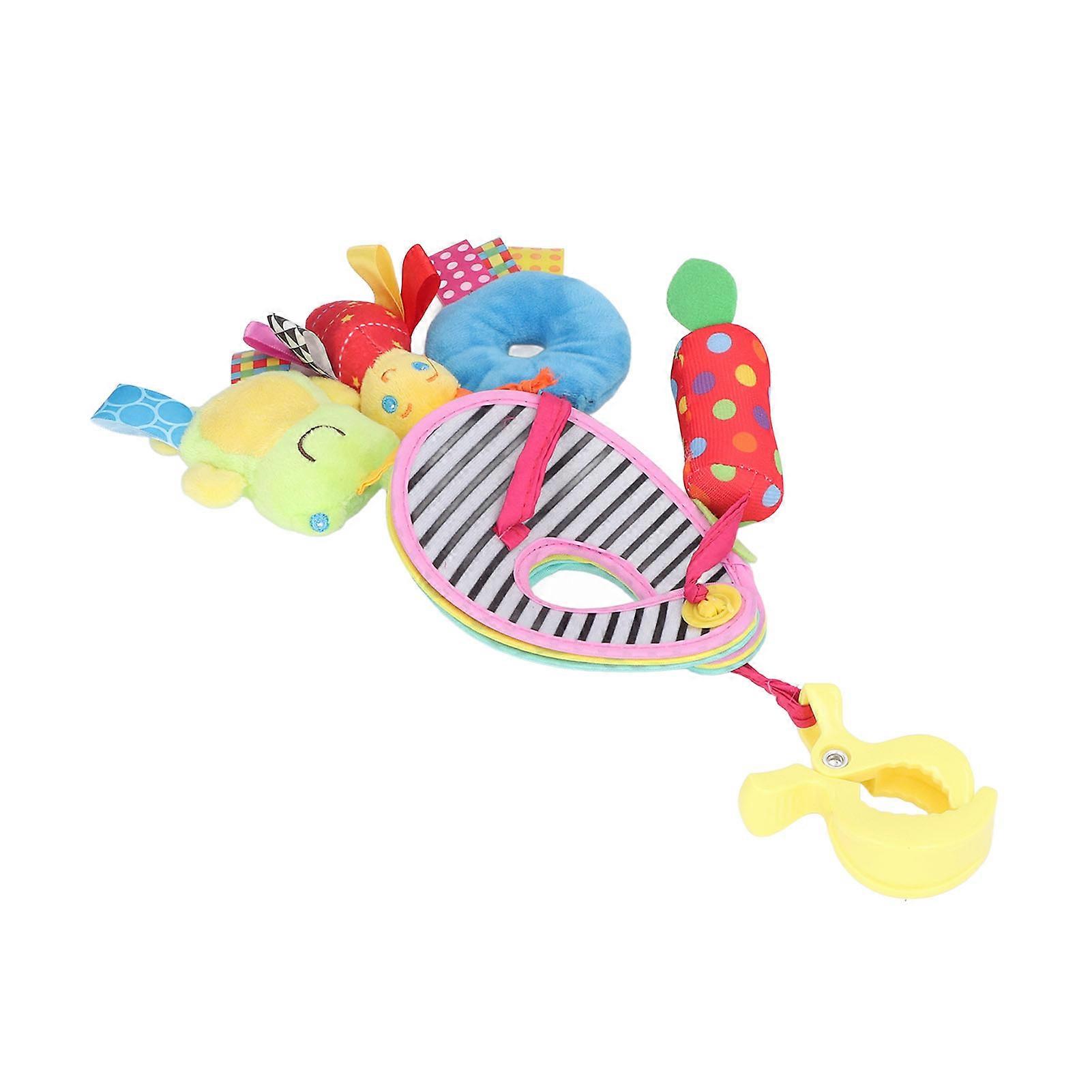 Eco-Friendly Soft Plush Circle Baby Crib Mobile for 0-3 Yr Olds w Hearing Stim Bright Colors