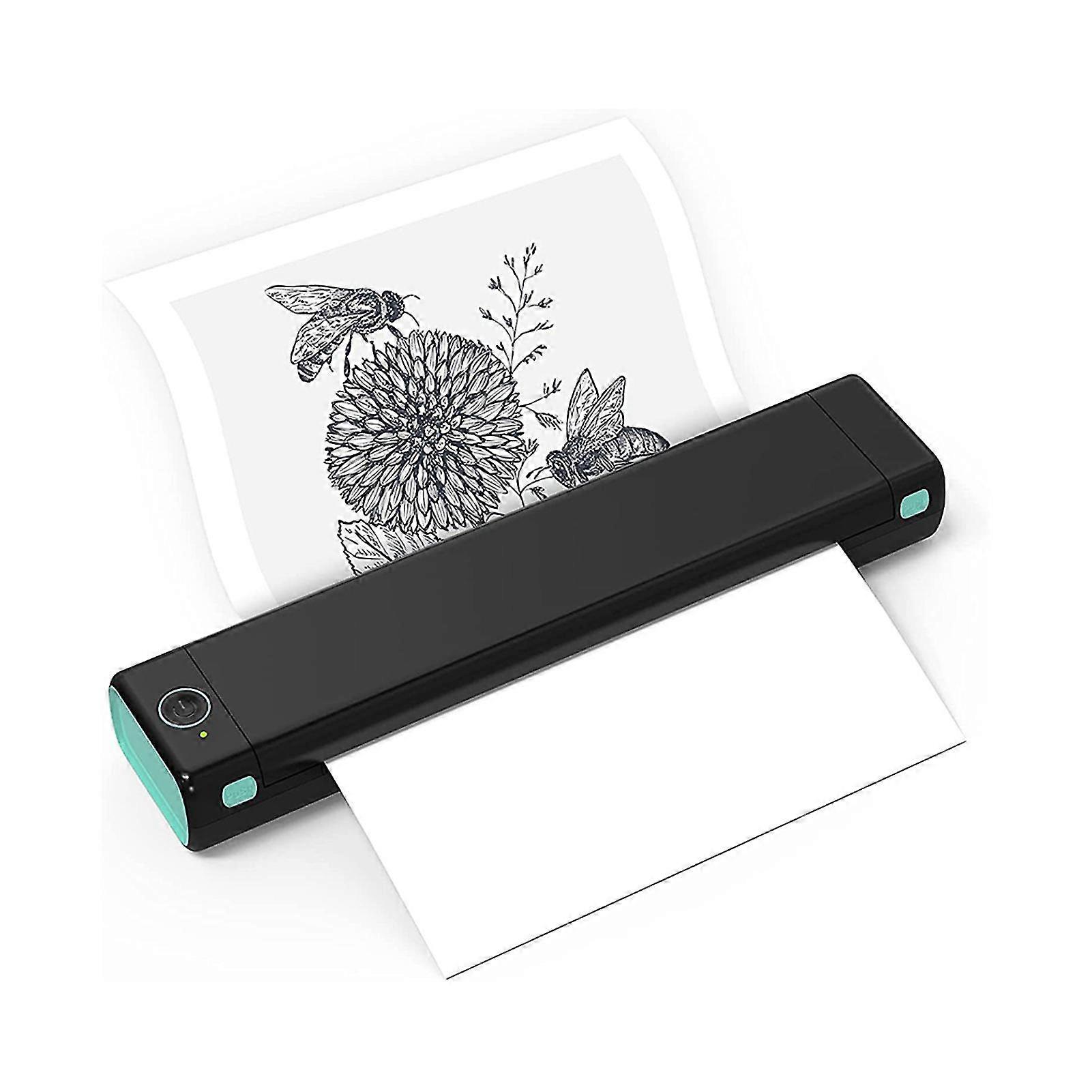 Rechargeable Lightweight A4 Thermal Printer for Office Receipts - Small Mini Inkless Printer