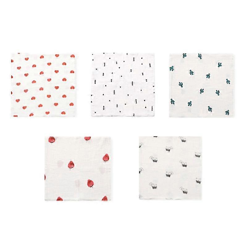 5pcs Baby Drool Bibs-c