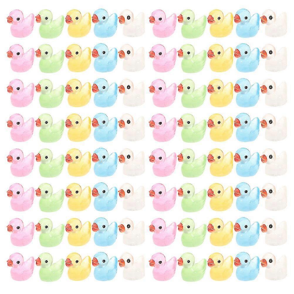 100st Mini Duck Figurines Harts Duck Statyer Mini Duck Figurer Dekorer För Hem